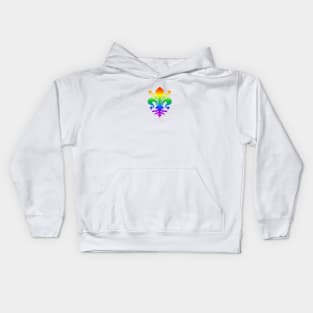 Rainbow Fleur-de-Lis Kids Hoodie